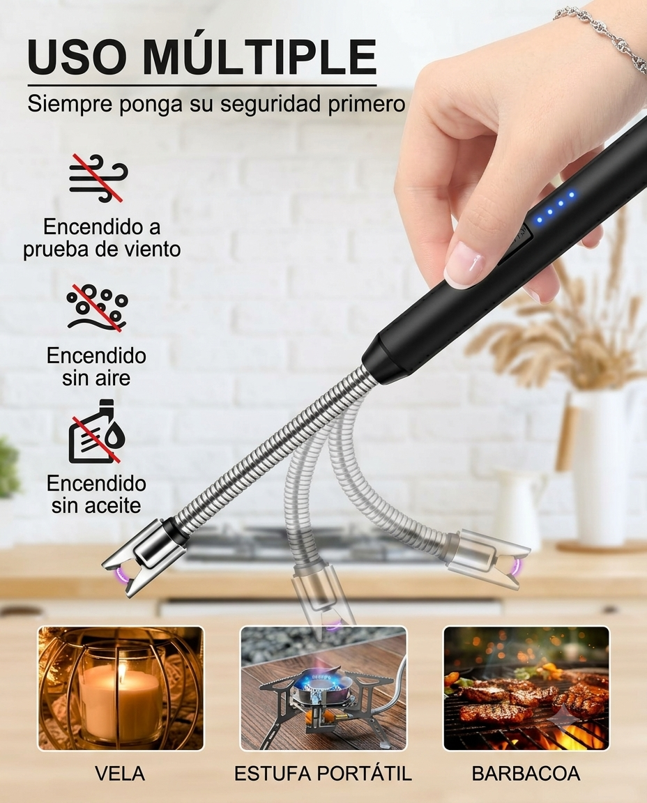 ENCENDEDOR RECARGABLE USB