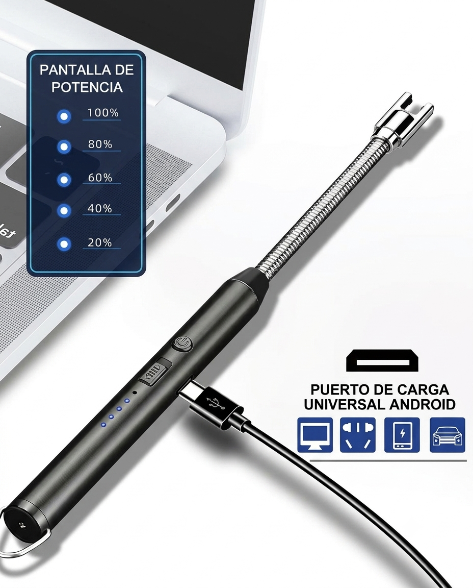 ENCENDEDOR RECARGABLE USB