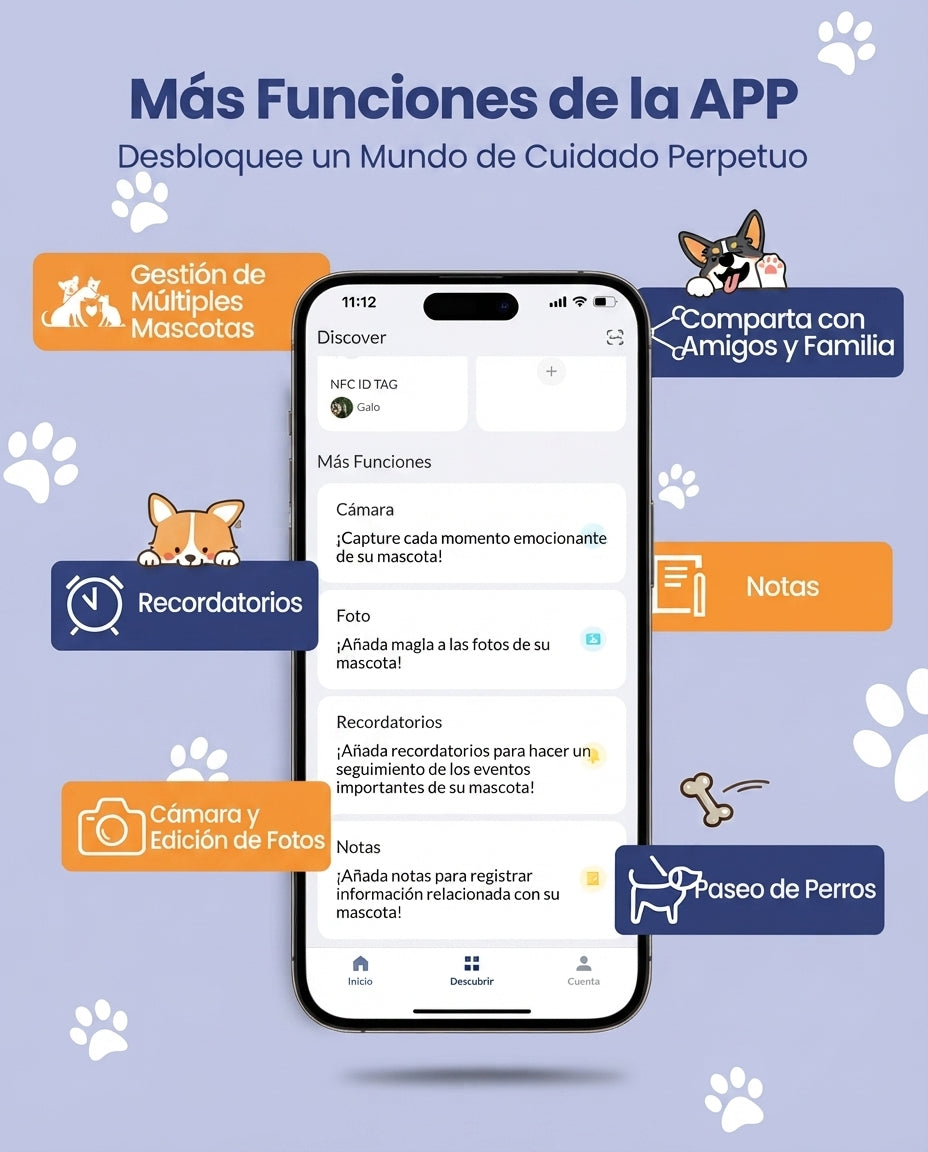 Localizador QR+NFC Inteligente para Mascotas