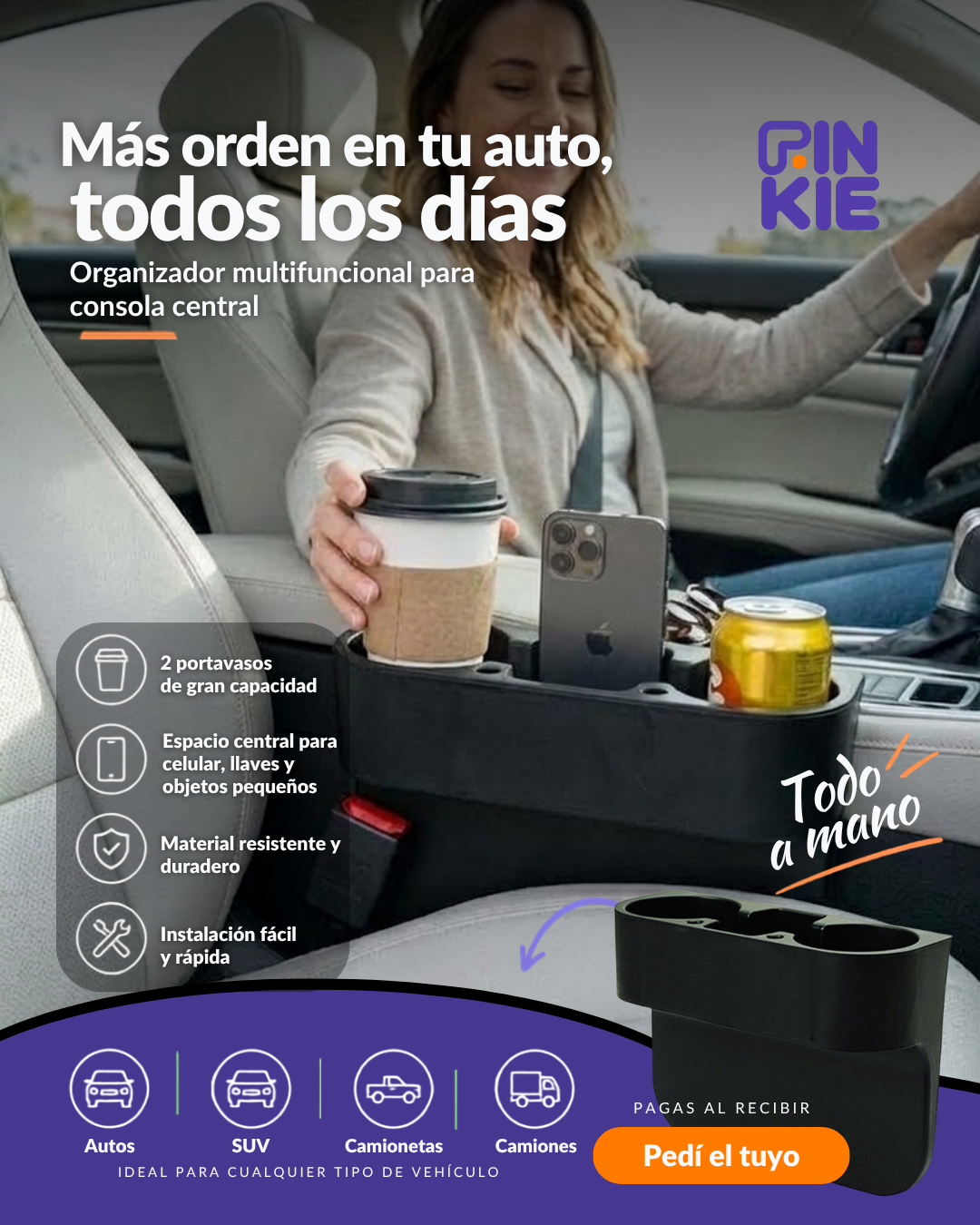 Organizador de Auto Smart Cleam