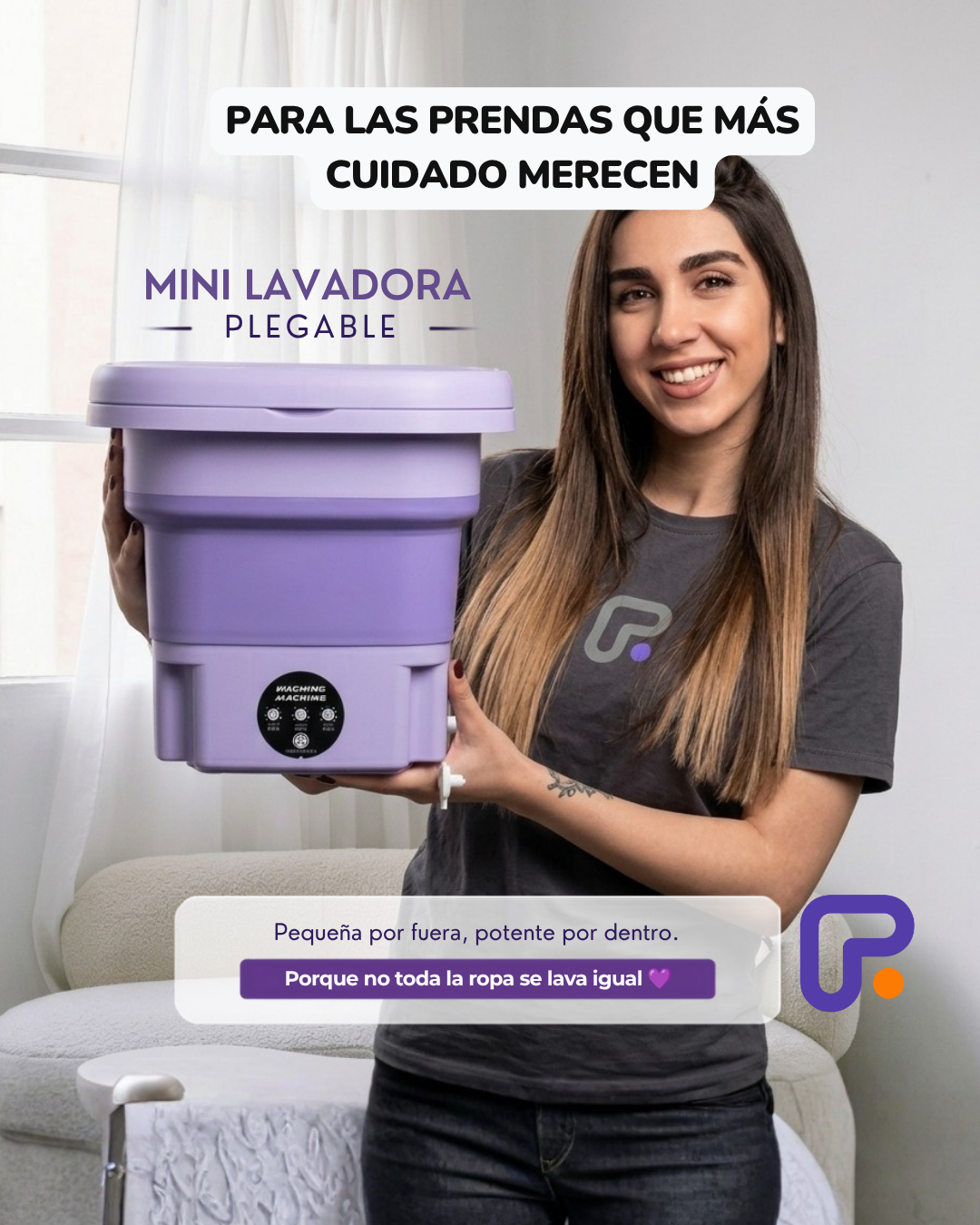 Mini Lavarropas Plegable